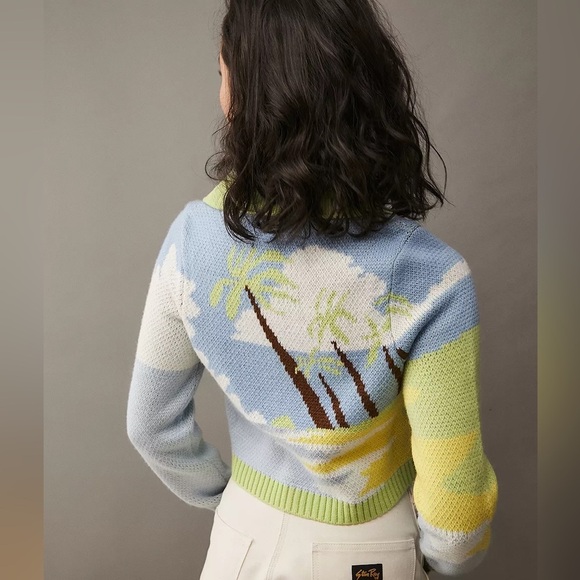 HOUSE OF SUNNY Day Dreamer Graphic-Print Knitted Cardigan Size 4 - Picture 2 of 14